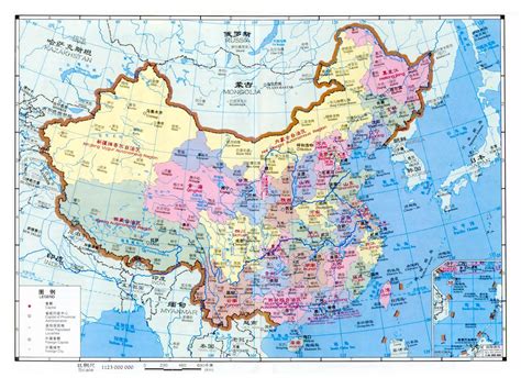 map of china in english.